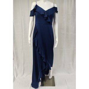Aidan Mattox Women's Blue Ruffled Dress/Gown Sz8 SKU 3604